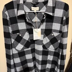 Black and Gray Plaid Women’s Shirt